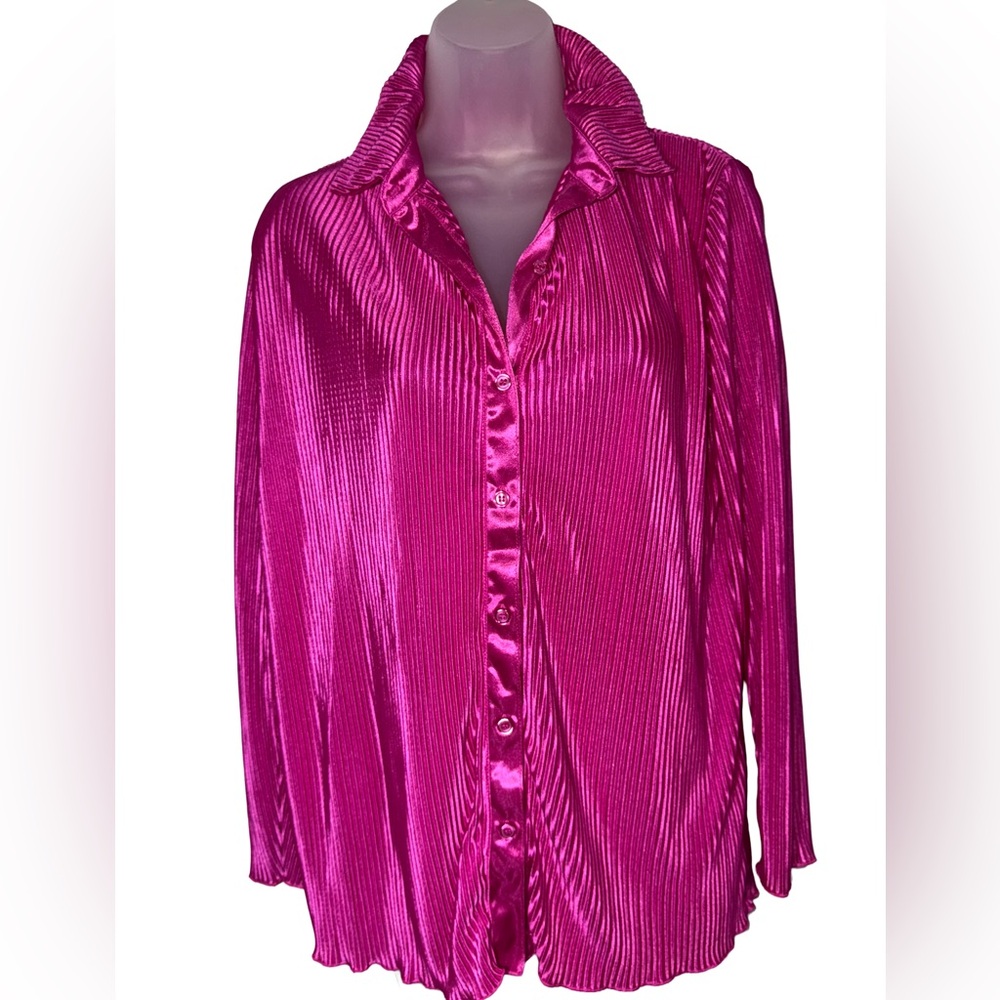 Vibrant Fuchsia Button Down Shirt